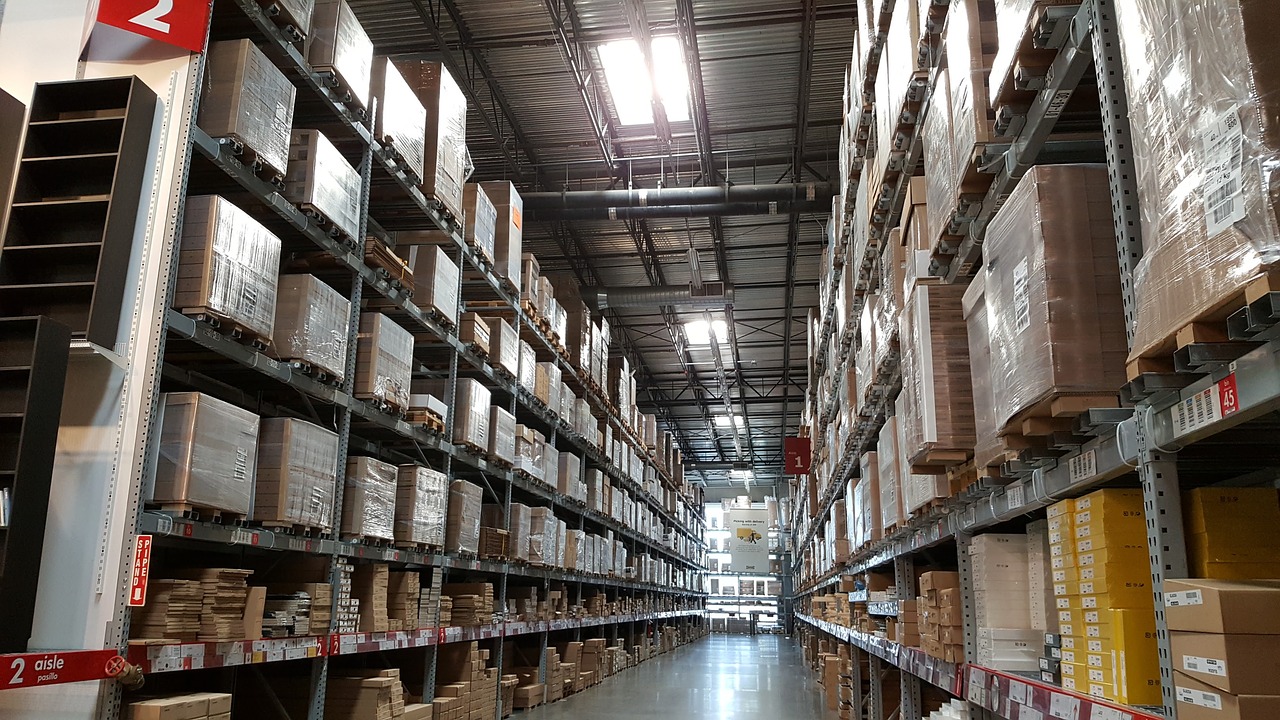 inside of a warehouse